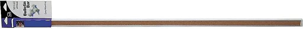 Quartet Bulletin Bar I Boletín de corcho natural, 45.72 cm x 2.5 cm, Natural, 36" x 1"