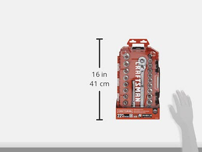 CRAFTSMAN Juego de enchufes, universal, unidad de 1/2", 19 piezas (CMMT12015)