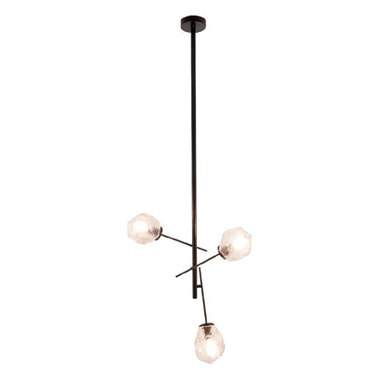 Tecnolite Lampara Colgante Aluminio Negro/Cristal Transparente 18W 100V 180CTL8613MVCT, Grande