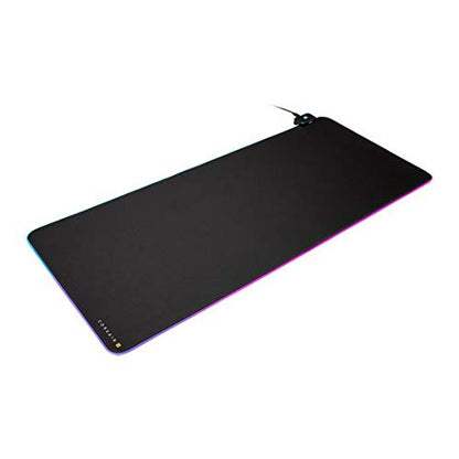 Corsair MM700 RGB Alfombrilla de Ratón para Juegos de Tela Extendida - 930mm x 400mm - Iluminación RGB de 360° - Concentrador con Dos Puertos USB - Goma Gruesa - Negro