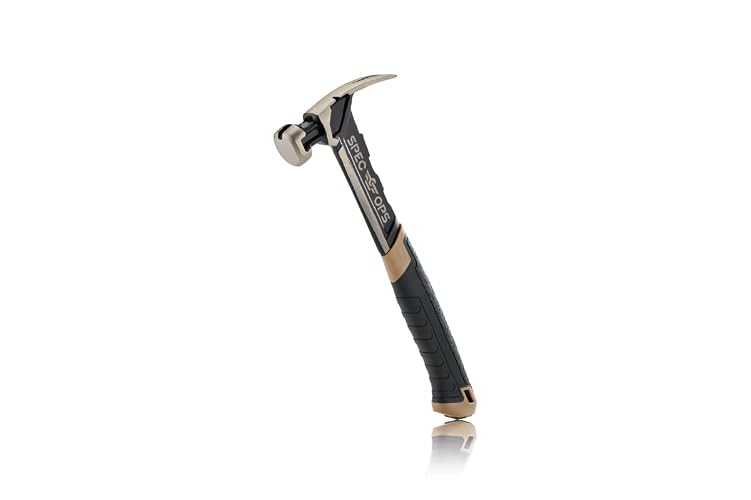 Spec Ops Tools - Martillo de clavar, 16 onzas, garra rasgada, cara lisa, agarre absorbente de golpes, 3% donado a veteranos