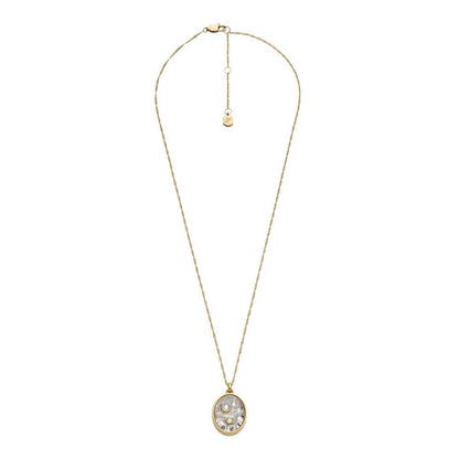 Collar Fossil JF04893710 Sutton de acero inoxidable en tono dorado para mujer