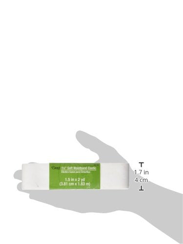 Dritz Notions DRI9577.W - Cintura elástica suave, 3,81 cm, color blanco