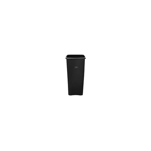 Rubbermaid Commercial Products Untouchable® – Contenedor Cuadrado para Recolección de Residuos, Bote Resistente a Abolladuras y Grietas, Capacidad de hasta 87 L, Negro FG356988BLA