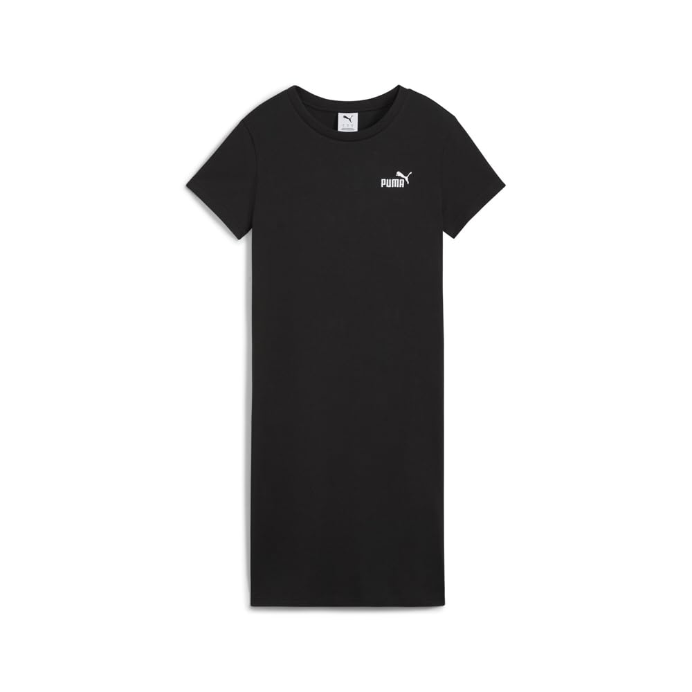 PUMA Essentials Vestido Tipo Playera Slim Fit para Mujer - M - Negro Ah25