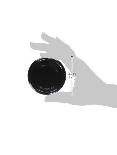 Winco Ramekins estriados, 2 onzas, negro