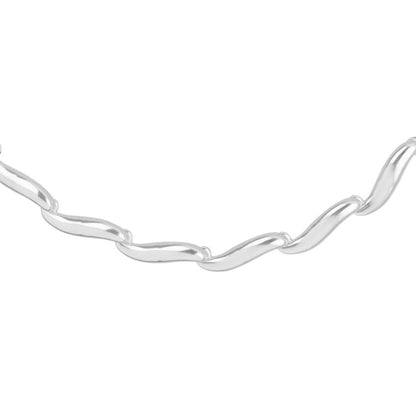 Napier Collar Cadena Para Mujer | Plata, Forma Cadena Torzal, Cierre Pinza Ajustable, 1 Collar, Mediano