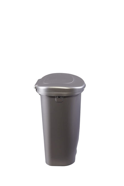 Rubbermaid Classic - Papelera de 13 galones con tapa y pedal de acero inoxidable, cubeta de basura de bronce para cocina, hogar, cochera, oficina