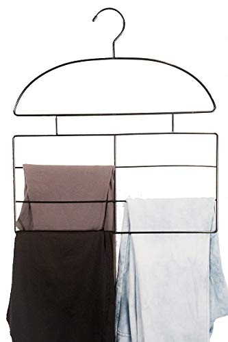 Perchas organizadoras para clóset, Negro, 1 tank, 1 legging, 1, 2