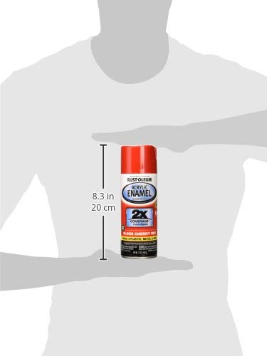 Rust-Oleum Automotive Esmalte Acrílico Rojo Brillante Aerosol 340 g | 2 x cobertura, pintura e imprimación, se adhiere a metal, plástico y madera, spray en cualquier ángulo, secado rápido