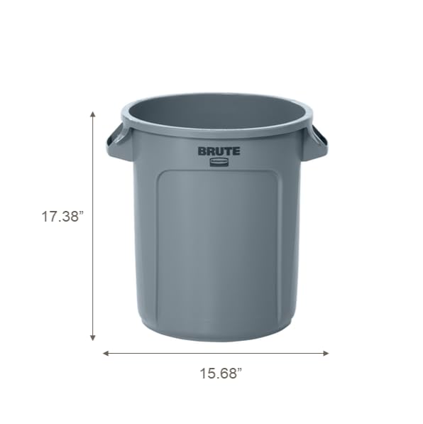 Contenedor de basura BRUTE Gris 38 Lts Rubbermaid Commercial