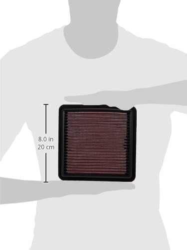 K&N Filtro de Aire de Alto Flujo Lavable para Acura/Honda 2022-2025, Integra, Accord, Civic, CR-V, 33-5120