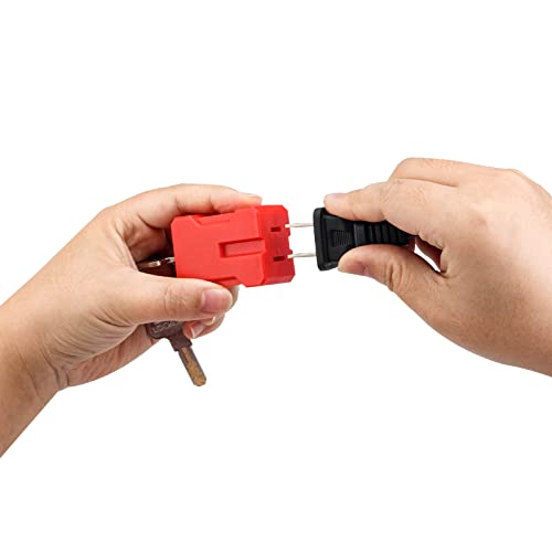 Zing Green Products 7397 - Dispositivo de bloqueo de enchufe eléctrico para cable eléctrico, se adapta a enchufes de 2 y 3 clavijas, con llave diferente, incluye 2 llaves, rojo