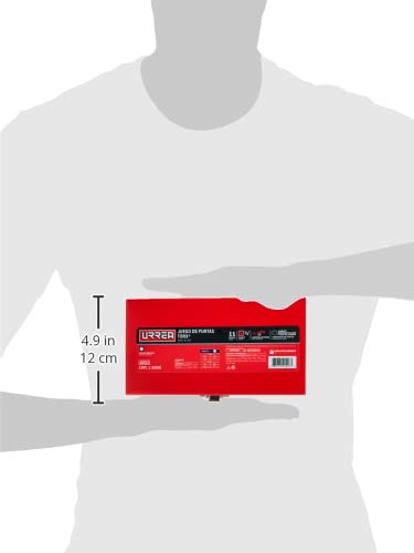 Urrea J6011 Juego de puntas bristol hexágono de 3/8" con adaptador y caja metálica, 11 piezas