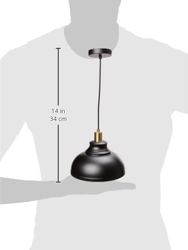 Tecnolite Lámpara Colgante de Metal 1.50 m de Altura, Potencia Máx. 60 W, 1 Base E27, No incluye foco