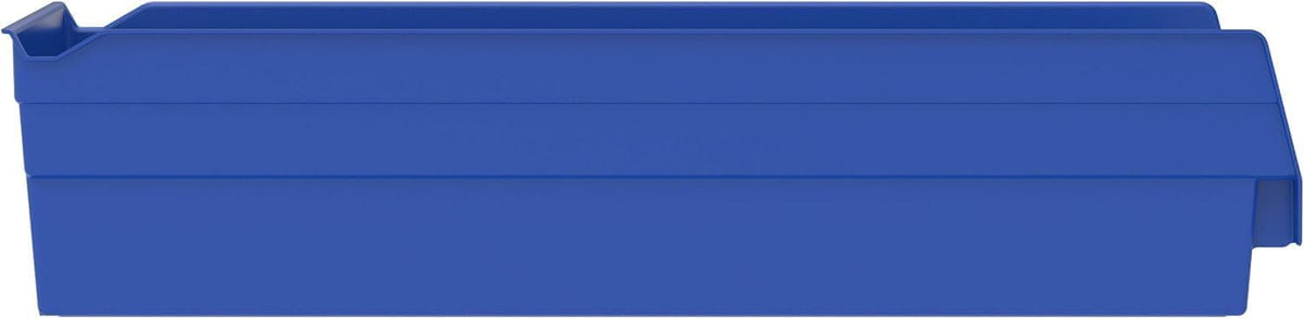 Akro-Mils 30138 18-Inch by 6-Inch by 4-Inch Plastic Nesting Shelf Bin Box, Blue, Case of 12