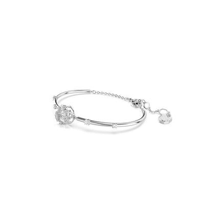 pulsera Swarovski Constella, corte redondo, diseño de Swarovski One, blanco, baño de rodio