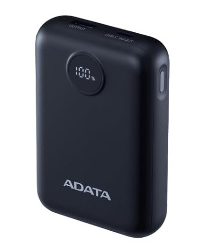Powerbank Adata Bateria Portatil Digital Display Recargable,10,000 MAhPC10022-12BK
