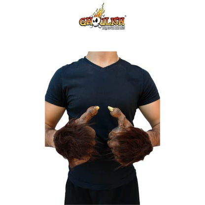 Wolf Hands Deluxe Accesorio de Guantes de Hombre Lobo, Complemento para Manos de Wolfman Ideal para Halloween y Fiestas de Disfraces