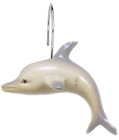 Carnation Home Fashions PHP-DP Dolphins - Ganchos de Resina para Cortina de Ducha, Multicolor
