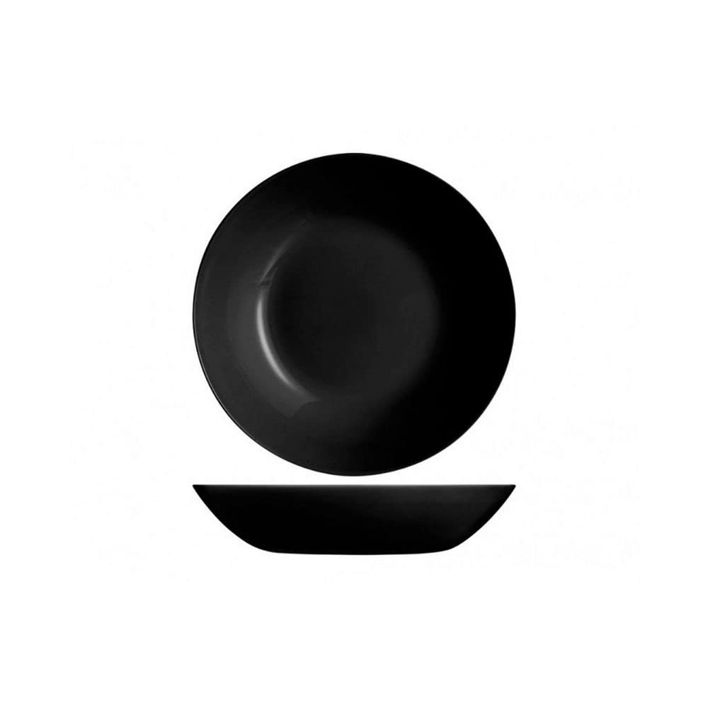 Juego de 4 Platos Sopero Modernos de Opal Diwali Negro Luminarc
