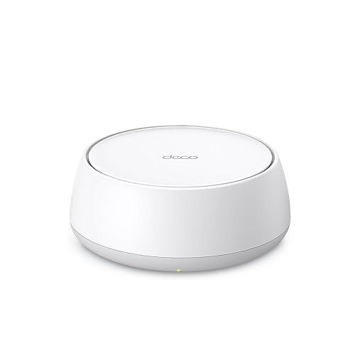 TP-Link Deco BE22(1-Pack) Router Mesh WiFi7 BE3600 Cobertura 230m² - Doble Banda 3.6 Gbps - 2 Puertos Gigabit - Roaming IA para Moverte Sin Perder Conexión - App Deco - Conecta 150 Dispositivos