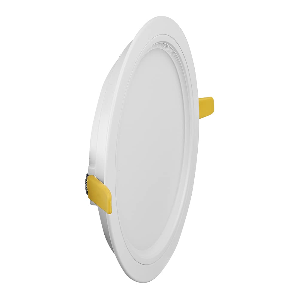 Construlita Lámpara Interior Empotrado, 18 W, 127 - 220 V, Color Blanco, Luz Cálida 3000 k, Lámpara Interior, Downlight, 1715 lm