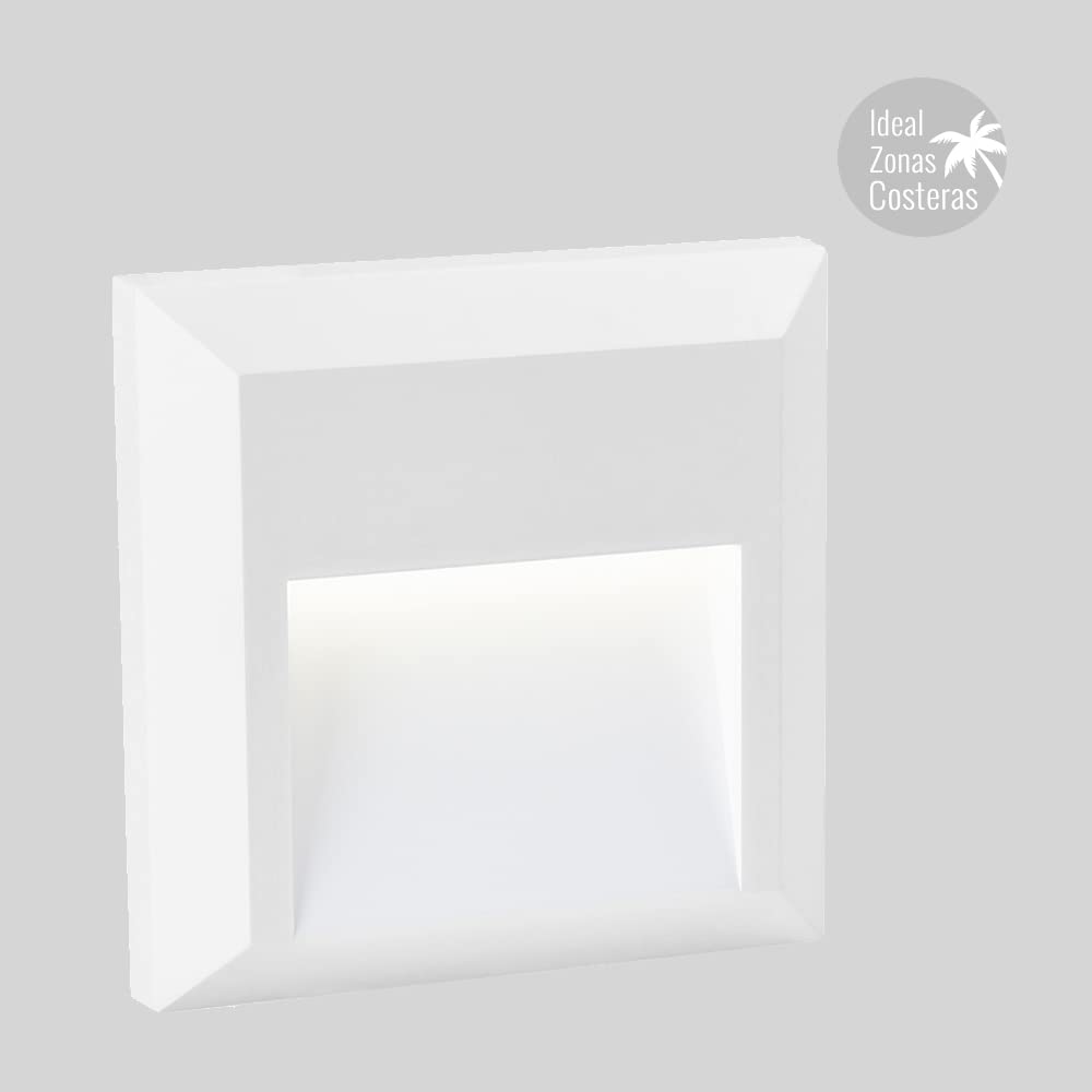 Tecnolite Luz de Cortesía LED Exterior 1 W, Blanca Neutra, IP65, IK05, HLED-803/B