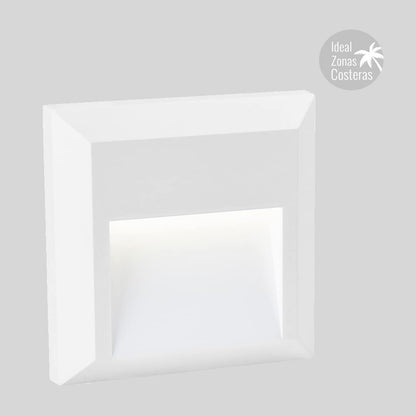 Tecnolite Luz de Cortesía LED Exterior 1 W, Blanca Neutra, IP65, IK05, HLED-803/B