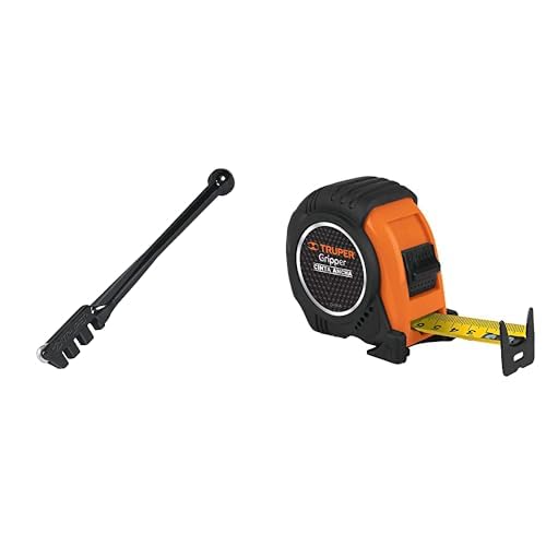 Truper CV-5, Cortador de vidrio, 5", cuchilla de diamante + Truper FH-3M, Flexómetro Gripper, contra impacto, 3 m, cinta 13 mm