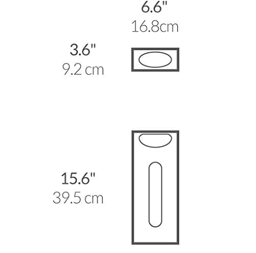 simplehuman, dispensador de bolsas de pared, acero inoxidable cepillado