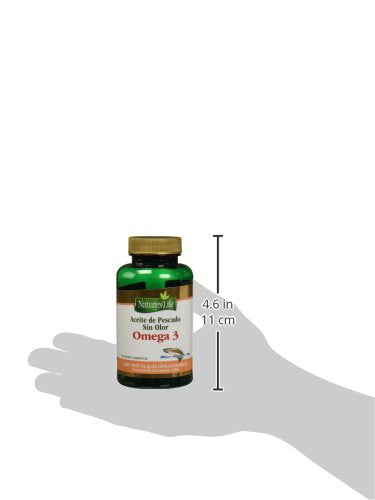 Nature's Life - Aceite de Pescado Sin Olor Omega 3 Vitamina E 65 Cápsulas | Aporta EPA y DHA, ayuda a cuidar la salud cardiovascular, sin gluten, sin lactosa y sin trigo, apto para mayores de 18 años