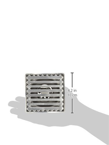 Foset Aqua RS-701, Resumidero cuadrado de acero inoxidable, 4" x 4"