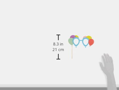 Ginger Ray - Juego de 10 accesorios para fotomatón de cumpleaños para fiestas de cumpleaños