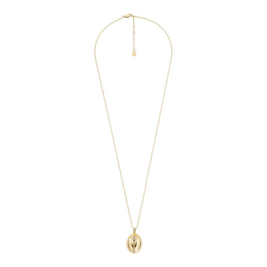 Collar con colgante Fossil Sutton JF04962710 de acero inoxidable de color dorado para dama