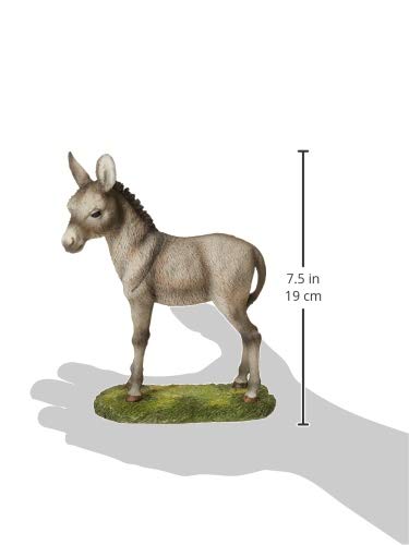 XoticBrands Decorative 7.09 Inch Baby Donkey-Animal Statue, Bay dun