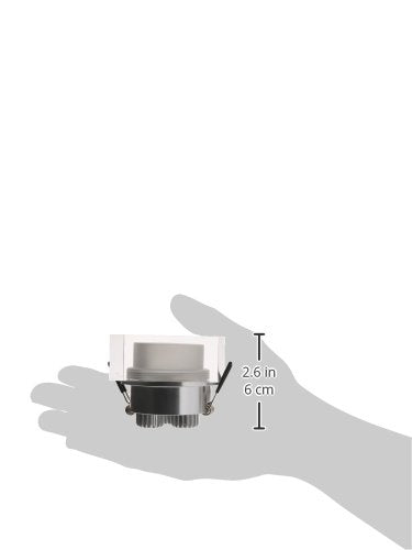 Estevez 19162-0 Empotrados Fijos Kubik Downlight Led Cuadrado 2-Pg 3W, (Driver Integrado), Color Cristal
