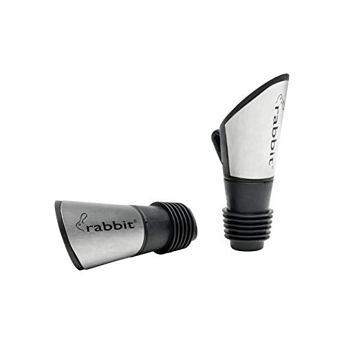Tapones para vertedor de vino Rabbit (acero inoxidable, juego de 2)