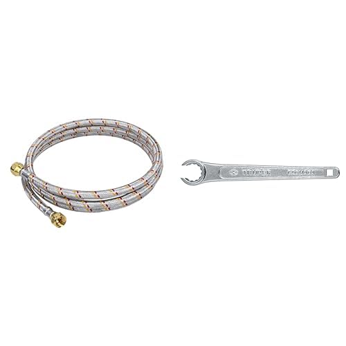 Pretul Manguera para Gas de Aluminio 3/8" con Regulador o Llave - 200 cm - Manguera gas + Llave LL-GA