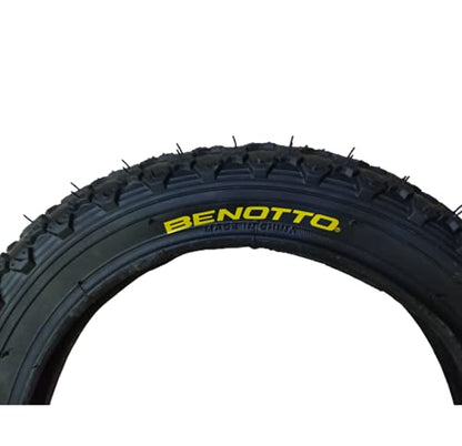Llanta BENOTTO 12-1/2x2-1/4 (62-203) | Cross Negra | Ideal para Infantiles o de Entrenamiento | Rodado Resistente y Duradero