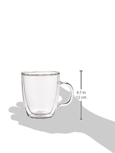 Bodum Bistro Coffee Mug, 10 Ounce (2-Pack), Clear