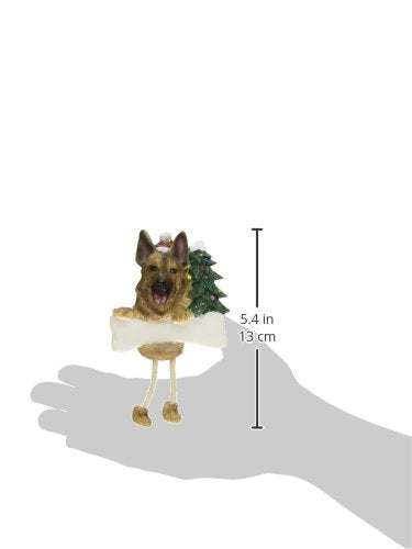 E&S Pets Adorno de Pastor alemán con diseño de Patas Colgantes, Pintado a Mano y fácilmente Personalizable