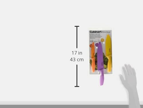 Cuisinart Set 6 Cuchillos Colores Protectores Antiadherente Cerámica | Set de cuchillos de colores con cuchillas de acero inoxidable, Revestimiento antiadherente cerámico, Incluyen protectores