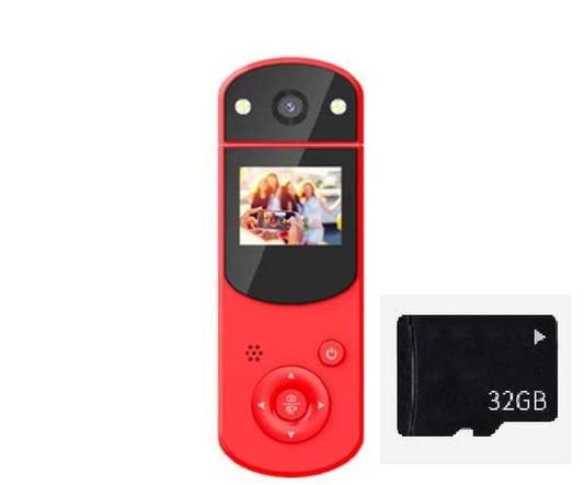 Auvce Digital de 1080P, Grabadora de Video Digital de Mano, Grabadora de Video de Acción Micro Multifuncional para Disparar，Tarjeta SD 32G