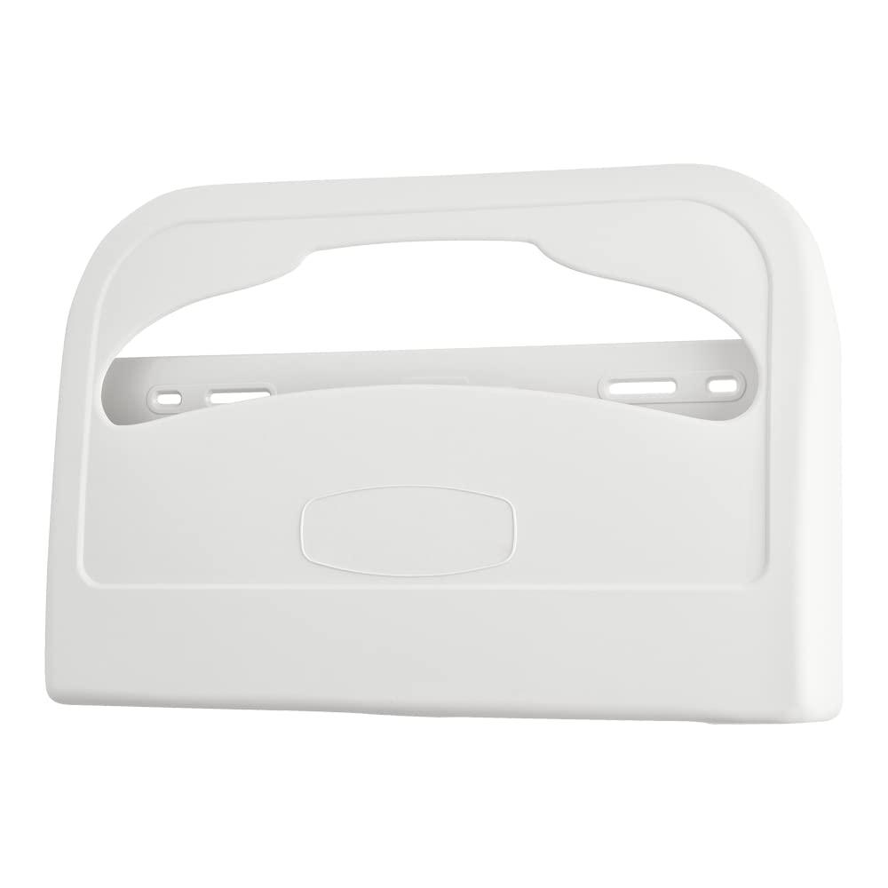 EZbrnd - Dispensador de funda de asiento de inodoro de medio pliegue para uso comercial, baño, oficina, papel de funda de asiento se vende por separado, color blanco, 3100-EZ