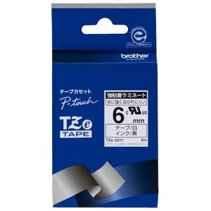 Brother Cinta para Impresoras de Etiquetas TZe-S211 Laminada | Cintas para impresoras de etiquetas TZ