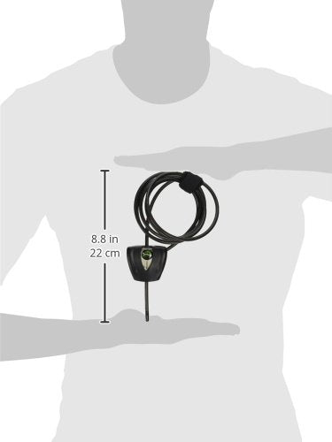 Master Lock Candado de cable, 6' x 3/16" diameter, Negro y plateado | Cerradura de cable con llave ajustable hecha con acero trenzado, bloqueo resistente al óxido y cable recubierto de vinilo