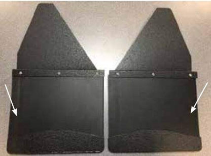 Husky Liners Kick Back Guardabarros de 12 Pulgadas de Ancho – Negro Parte Superior/WT Compatible con 88-18 F150/250