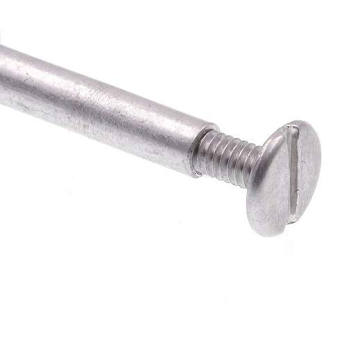 Prime-Line 9051753 - Postes y tornillos de encuadernación, cabeza de braguero, unidad ranurada, 3/16 pulgadas X 1 pulgada, aluminio (paquete de 25)