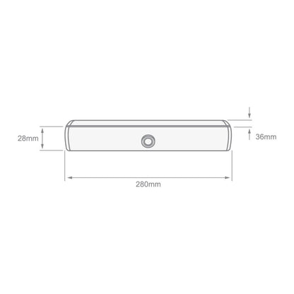 Tecnolite - Paquete de 2 Lámparas Regleta Magnética Recargable 28 cm LED 4 W, Luz de Día, Sensor de Movimiento, Luz Armario, Escalera, Closet, Cocina, Lámparas Portátiles